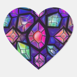 Adesivo Coração Gemas Místicos