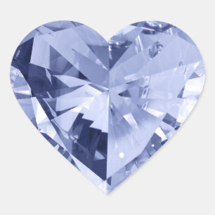 Adesivo Coração Gemstone Crystal Diamond Shiny Heart Sticker