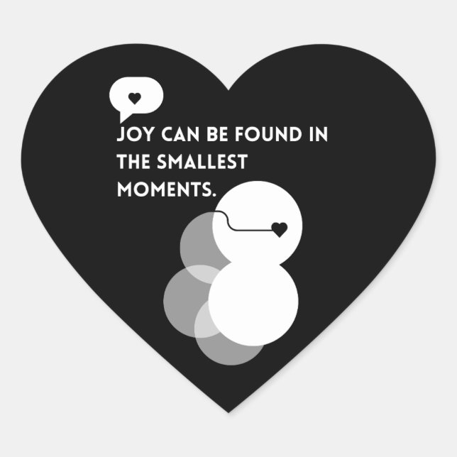 Adesivo Coração Gentle Joy – Minimalist Heart Sticker (Frente)