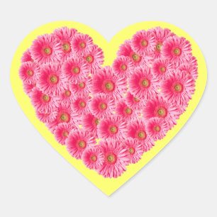 Adesivo Coração Gerber Daisy Heart