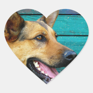 Adesivo Coração german shepherd