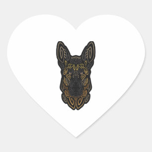 Adesivo Coração German shepherd Design german shepherd Dog O
