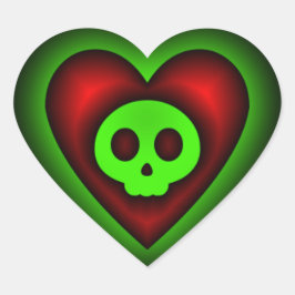Adesivo Coração Ghost Skull Heart Sticker