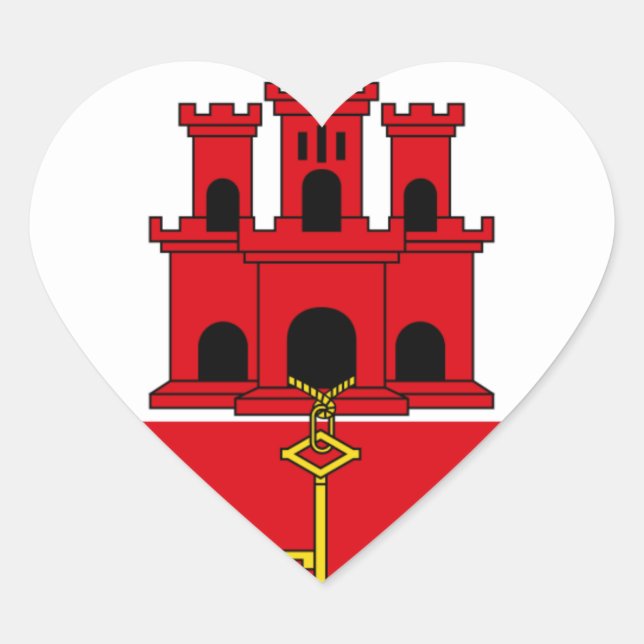 Adesivo Coração gibraltar (Frente)