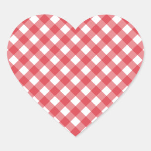 Adesivo Coração Gingham Heart Stickers