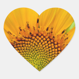 Adesivo Coração Girassol