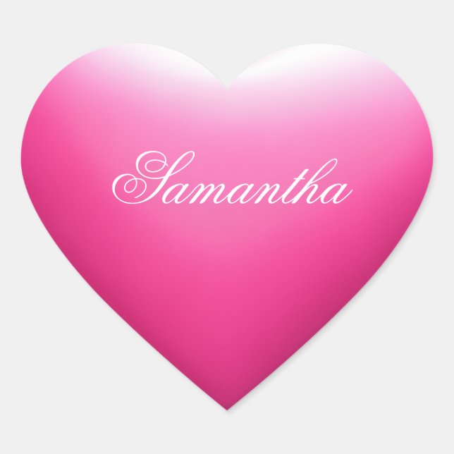 Adesivo Coração Girly Pink Heart (Frente)