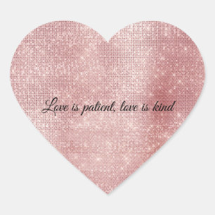 Adesivo Coração Glam Blush Glitzy Sparkle Rosa