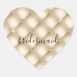 Adesivo Coração Glam Cream Champagne Diamond