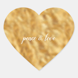 Adesivo Coração Glam Dourado