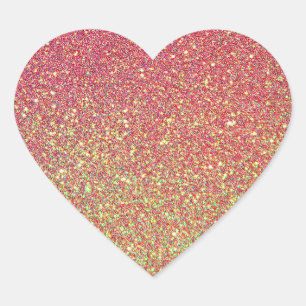 Adesivo Coração Glitter