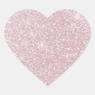 Adesivo Coração Glitter cintilante rosado e elegante de abstrato c