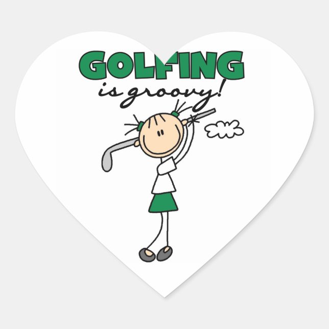 Adesivo Coração Golfe é Groovy (Frente)
