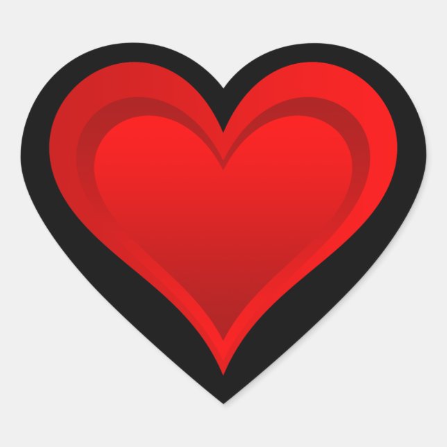 Adesivo Coração Gradações VERMELHO AMOR CORAÇÃO + texto e ideias (Frente)