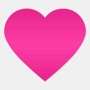 Adesivo Coração Gradiente Rosa Quente Branco