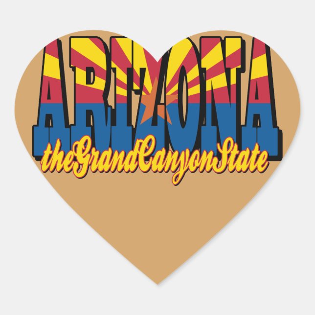 Adesivo Coração Grand Canyon State (Frente)