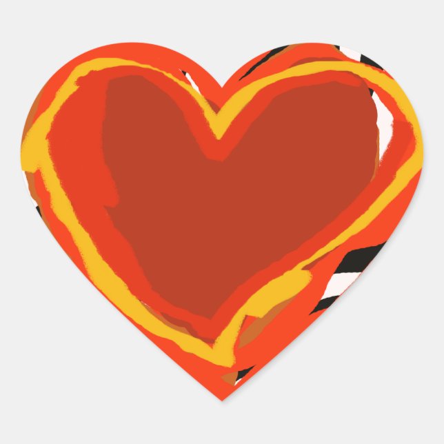 Adesivo Coração grande amor vermelho, corações (Frente)