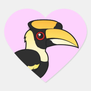 Adesivo Coração Grande Hornbill