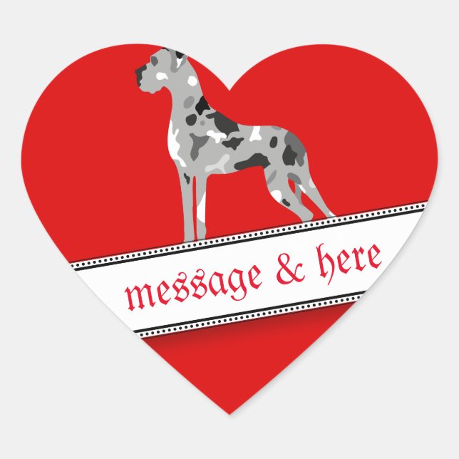 Adesivo Coração Grautiger Merle Sticker (Frente)