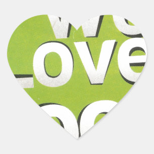 Adesivo Coração Green Grub Club: Nós Heart Comida