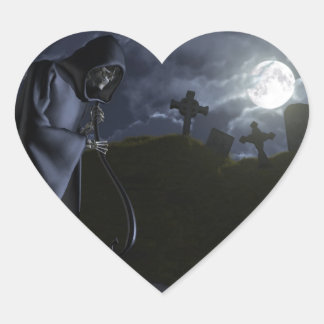Adesivo Coração Grim Reaper no Gabinete