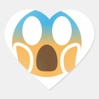 Adesivo Coração gritar emoji