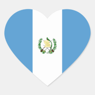 Adesivo Coração Guatemala/bandeira guatemalteca do coração