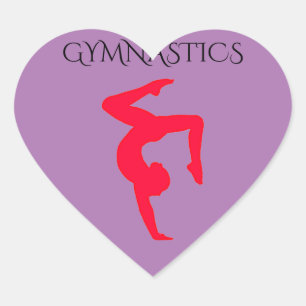 Adesivo Coração Gymnastics colantes brilhantes.