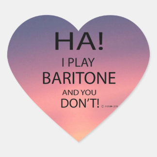 Adesivo Coração Ha Baritone Heart Sticker