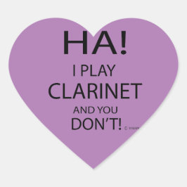 Adesivo Coração Ha Clarinet Heart Sticker