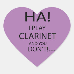 Adesivo Coração Ha Clarinet Heart Sticker