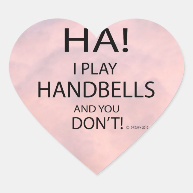 Adesivo Coração Ha Handbells Heart Sticker (Frente)