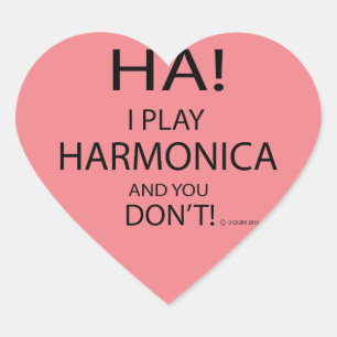 Adesivo Coração Ha Harmonica Heart Sticker