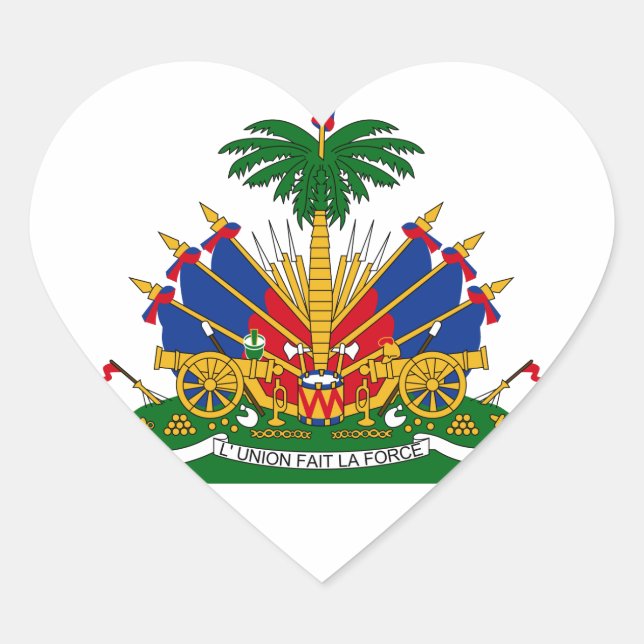 Adesivo Coração haiti emblem (Frente)