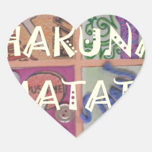 Adesivo Coração Hakuna Matata - Sinal de Arte Impressão