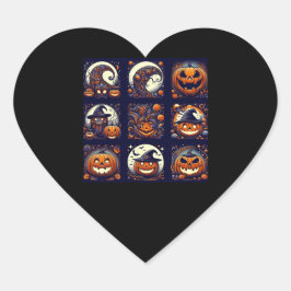 Adesivo Coração Halloween