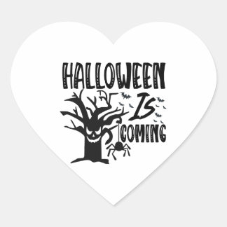 Adesivo Coração Halloween Está Chegando