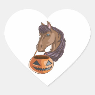 Adesivo Coração Halloween Horse
