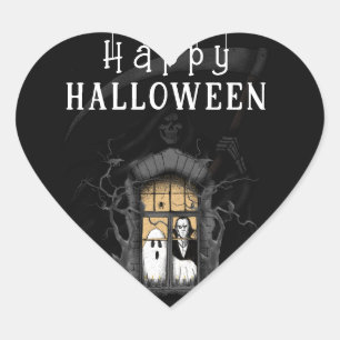 Adesivo Coração Halloween Pumpkin Little Boo