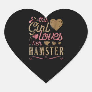Adesivo Coração Hamster Bonito Para Os Amantes De Menina