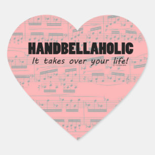 Adesivo Coração Handbellaholic Life Heart Sticker