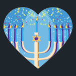 Adesivo Coração hanukkah menorah<br><div class="desc">"hanukkah menorah ", "feliz hanukkah", menorah, "estrela de david", "chanukah jedesejo", Hanukkah, "feriados judeus"chanukah, hanukah, chanukkah, canukah, chanukah, hanuka, hebrew, jew, , , judaísmo, menora, ica, </div>