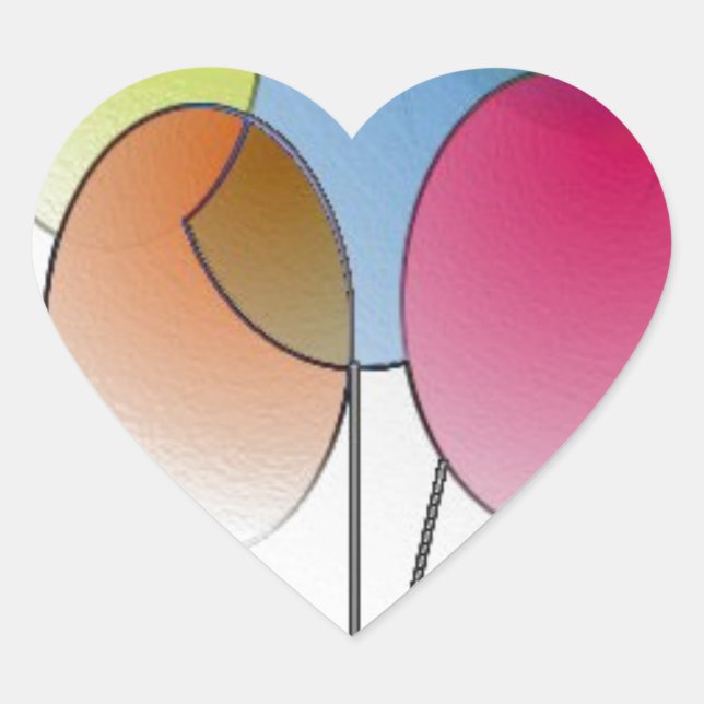 Adesivo Coração Happy Birthday (Frente)