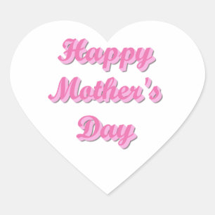 Adesivo Coração Happy Mother's Day