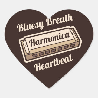 Adesivo Coração Harmonica Sticker