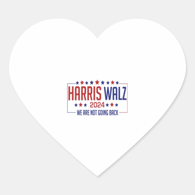Adesivo Coração harris walz (Frente)