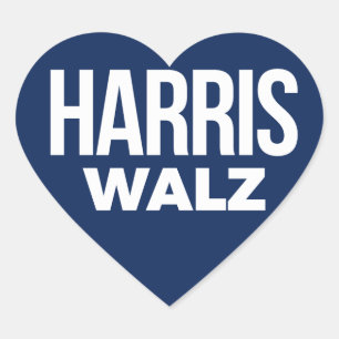 Adesivo Coração Harris Walz 2024