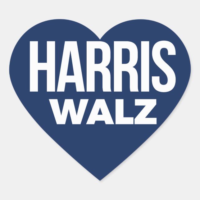 Adesivo Coração Harris Walz 2024 (Frente)