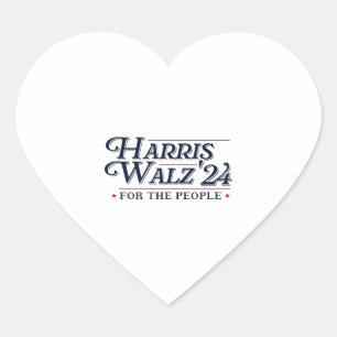 Adesivo Coração Harris Walz 2024