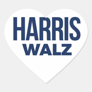 ADESIVO CORAÇÃO HARRIS WALZ 2024